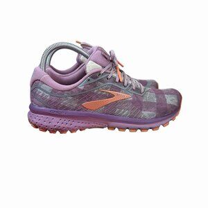 Brooks Ghost 12 Women's Size 8.5 Running Shoes Purple Flannel Plaid Sneakers